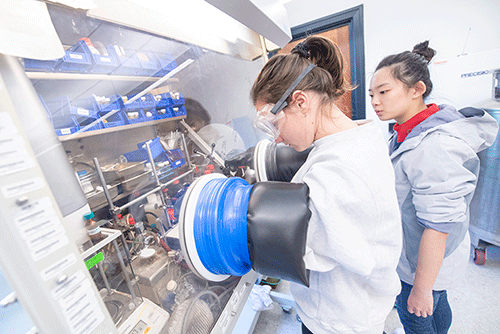 Image of students in lab