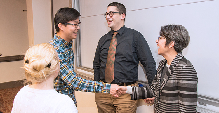 Center for Ethics speaker Chris Cuomo meets with Muhlenberg students