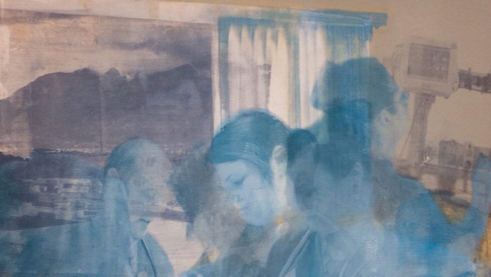 Image for Room, sanded screenprint on panel, 36” x 24”
