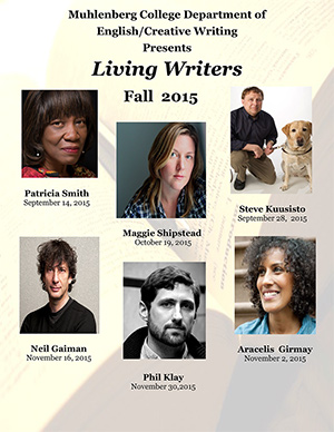 poster for living writers event in 2015