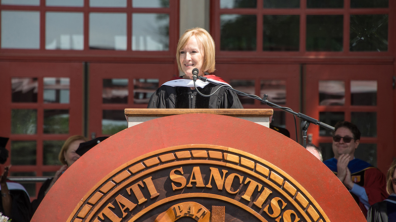 2017 Commencement - speaker Judy Woodruff