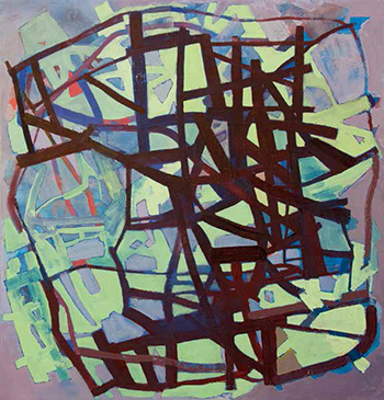Julie Shapiro, Crop up September, 2013.  Oil on canvas, 42