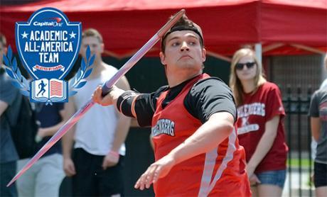 Photo of Tyler Bauer '15 for the announcement of his All-American designation