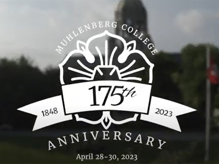 The logo of Muhlenberg's 175th Anniversary
