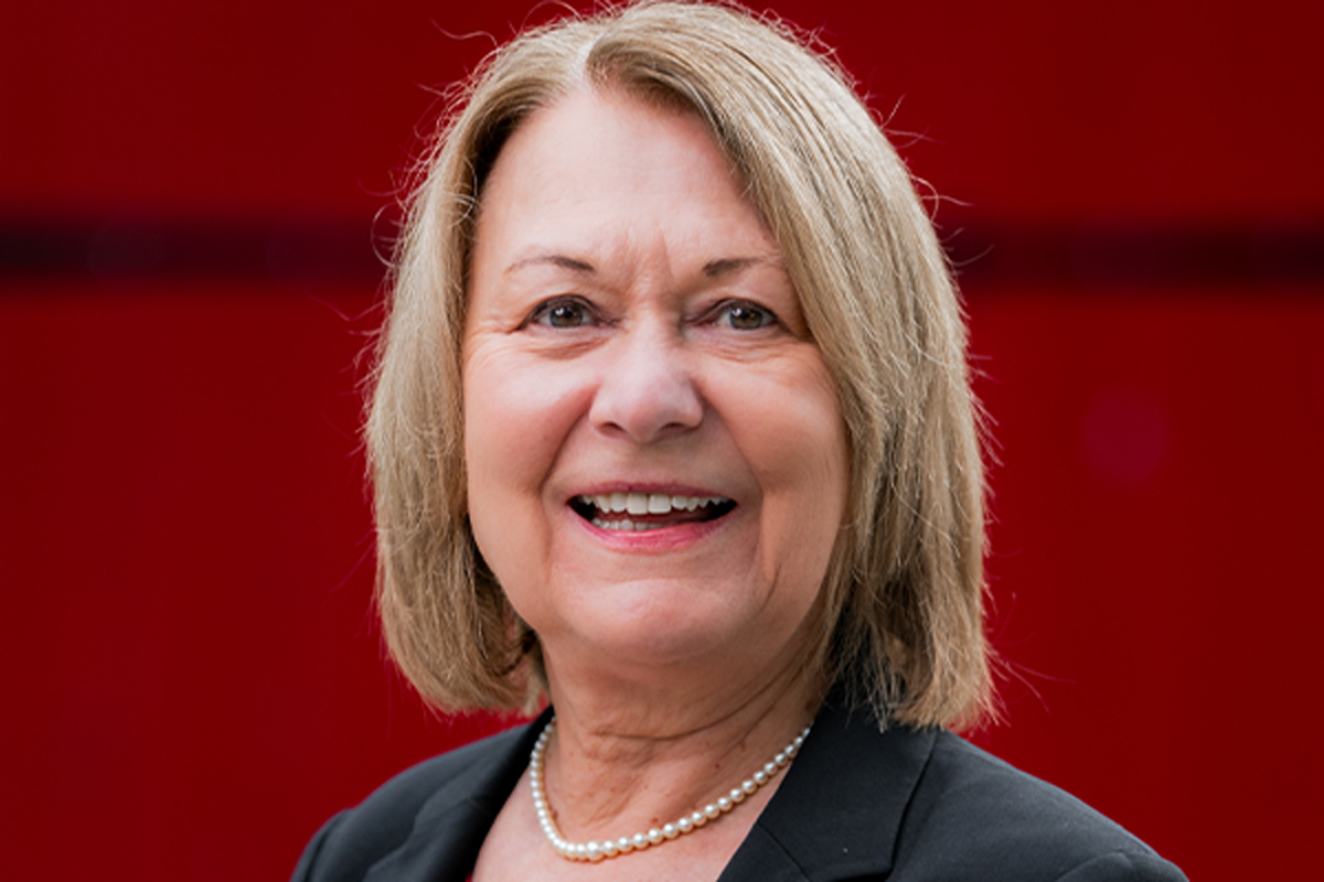 A portrait of Muhlenberg College President Kathleen Harring.