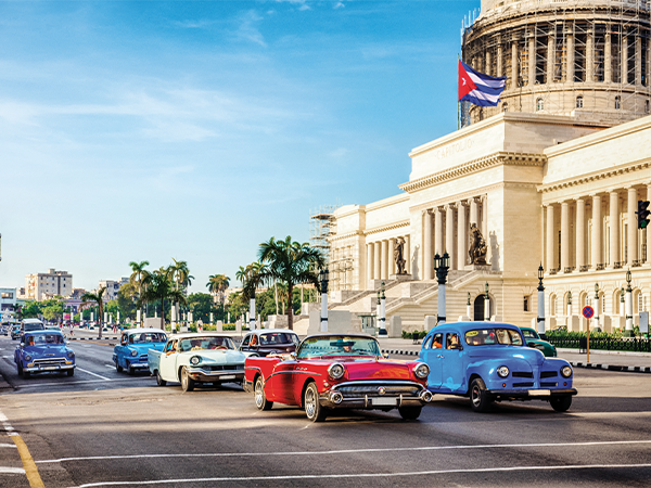 cars on a road in Cuba