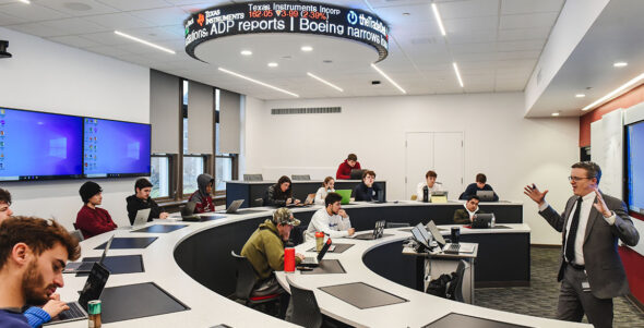 A group of students in a classroom